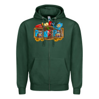 Sports Green principal Zipper Hoodie - Zillion Design Studio