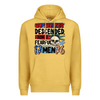Antique Gold we are not descended from a fearful me Premium Hoodie - MaliasSmallBusiness