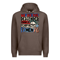 Coffee we are not descended from a fearful me Premium Hoodie - MaliasSmallBusiness