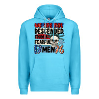 Ocean Blue we are not descended from a fearful me Premium Hoodie - MaliasSmallBusiness