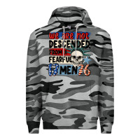 Slate Camo we are not descended from a fearful me Premium Hoodie - MaliasSmallBusiness