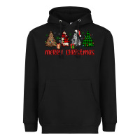 Black merry christmas tree Heavyweight Hoodie - JahusDesignShop