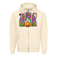 Sandshell Halloween Rainbow Zipper Hoodie - texasbilliewilder