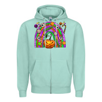 Halloween Rainbow Zipper Hoodie | Teevron