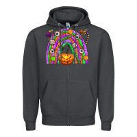 Smoke Halloween Rainbow Zipper Hoodie - texasbilliewilder