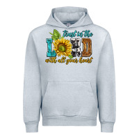 Heather Grey trust in the lord with all your heart Urban Hoodie - NancyCooperArtShop