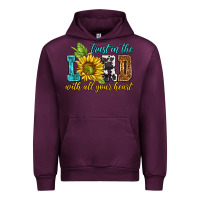 Mauve Wine trust in the lord with all your heart Urban Hoodie - NancyCooperArtShop