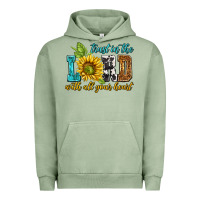 Pigment Oil Green trust in the lord with all your heart Urban Hoodie - NancyCooperArtShop