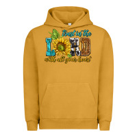 Pigment Peanut Butter trust in the lord with all your heart Urban Hoodie - NancyCooperArtShop