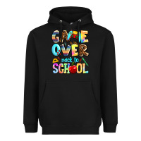 Black game over back to school Heavyweight Hoodie - AdoDesignShop