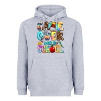 Heather Grey game over back to school Heavyweight Hoodie - AdoDesignShop