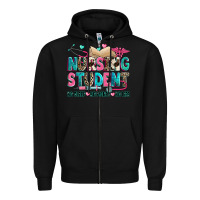 Black nursing student Zipper Hoodie - Zillion Design Studio