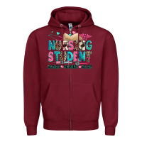 Burgundy nursing student Zipper Hoodie - Zillion Design Studio