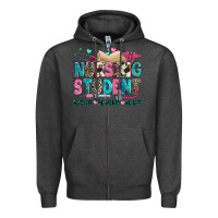 Charcoal Heather nursing student Zipper Hoodie - Zillion Design Studio