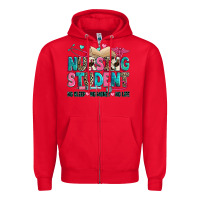 Red nursing student Zipper Hoodie - Zillion Design Studio