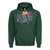 Sports Green nursing student Zipper Hoodie - Zillion Design Studio