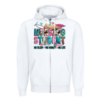White nursing student Zipper Hoodie - Zillion Design Studio