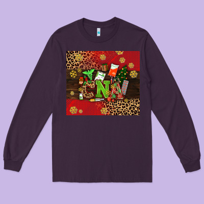 Cna Christmas Long Sleeve Tee Designed By Adodesignshop