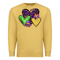 Antique Gold hearts mardi gras Premium Sweatshirt - JahusDesignShop
