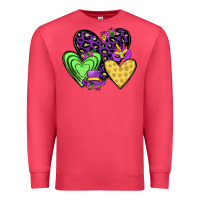 Cardinal hearts mardi gras Premium Sweatshirt - JahusDesignShop