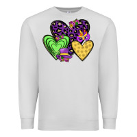 Dove Grey hearts mardi gras Premium Sweatshirt - JahusDesignShop