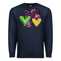 Navy hearts mardi gras Premium Sweatshirt - JahusDesignShop