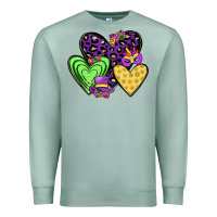 Seafoam hearts mardi gras Premium Sweatshirt - JahusDesignShop