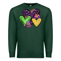 Sports Green hearts mardi gras Premium Sweatshirt - JahusDesignShop