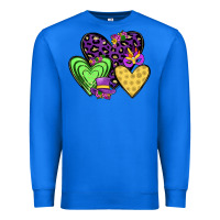 True Royal hearts mardi gras Premium Sweatshirt - JahusDesignShop