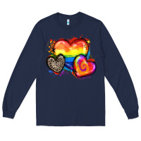 Navy pride hearts Long Sleeve Tee - Zillion Design Studio