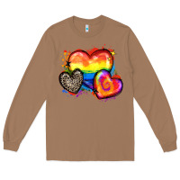 Toasted Coconut pride hearts Long Sleeve Tee - Zillion Design Studio
