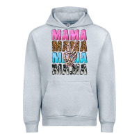 Heather Grey mama skeleton peace leopard pattern Urban Hoodie - NancyCooperArtShop