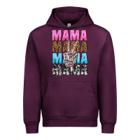 Mauve Wine mama skeleton peace leopard pattern Urban Hoodie - NancyCooperArtShop