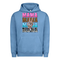 Pigment Pebble Blue mama skeleton peace leopard pattern Urban Hoodie - NancyCooperArtShop