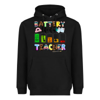 Black battery life of a teacher Heavyweight Hoodie - AdoDesignShop