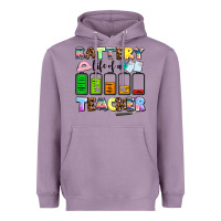 Lavender battery life of a teacher Heavyweight Hoodie - AdoDesignShop