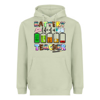 Matcha battery life of a teacher Heavyweight Hoodie - AdoDesignShop