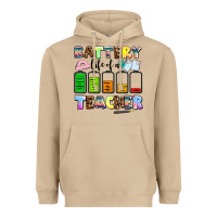 Mushroom battery life of a teacher Heavyweight Hoodie - AdoDesignShop
