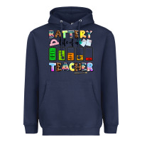 Navy battery life of a teacher Heavyweight Hoodie - AdoDesignShop