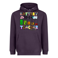 Plum battery life of a teacher Heavyweight Hoodie - AdoDesignShop