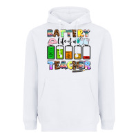 White battery life of a teacher Heavyweight Hoodie - AdoDesignShop