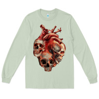 Matcha Heart Skulls Long Sleeve Tee - RanaPortraitStore