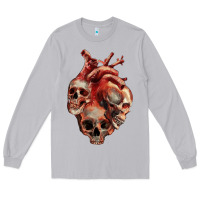 Moon Dust Heart Skulls Long Sleeve Tee - RanaPortraitStore