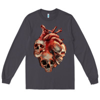 Smoke Heart Skulls Long Sleeve Tee - RanaPortraitStore