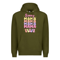 Army Green bunny mama Premium Hoodie - MaliasSmallBusiness