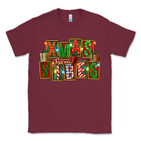 Burgundy Christmas xmas vibes Classic Tee - FaDigitalArtStudio
