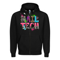 Black nail tech Zipper Hoodie - Zillion Design Studio