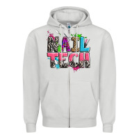 Dove Grey nail tech Zipper Hoodie - Zillion Design Studio
