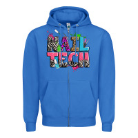 True Royal nail tech Zipper Hoodie - Zillion Design Studio