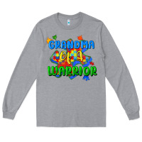 Heather Grey grandma of a warrior Long Sleeve Tee - Zillion Design Studio